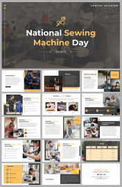 National Sewing Machine Day PPT and Google Slides Themes