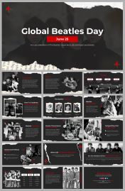 Global Beatles Day PowerPoint and Google Slides Themes