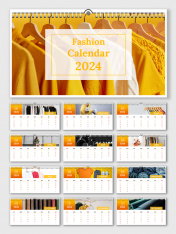 Fashion Calendar 2024 PPT And Google Slides Themes