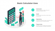 Basic Calculator Uses PowerPoint And Google Slides Themes