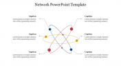 Radial Network PowerPoint Template Slide