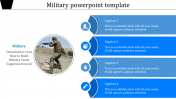 Best Military PowerPoint Template With Four Nodes Slide
