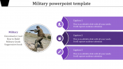 Affordable Military PowerPoint Template In Purple Color
