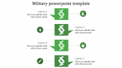 Chain Military PowerPoint Template 4 Green Presentation