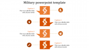 Innovative Military PowerPoint Template In Orange Color
