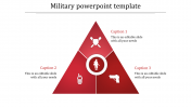 Triangle Military Symbols PowerPoint Template With Icons	