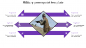 Arrows Military PowerPoint Template-Six  Purple