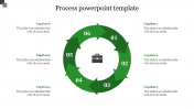 Stunning Process PowerPoint Template In Green Color Slide