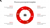 Best Process PowerPoint Template In Red Color Slide