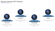 Corporate Business Strategy PPT Template Blue Version