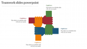 4 Noded Teamwork PowerPoint Free Download Google Slides
