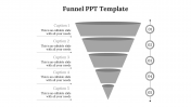 Elegant Gray Color Funnel PPT Template And Google Slides
