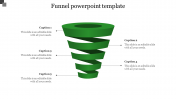Creative Funnel PowerPoint Template In Green Color