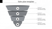 Imaginative Sales Plan Template on Cone Shape Design