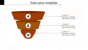 Innovative Sales Plan Template with Three Nodes Slides