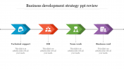 business development strategy PPT with arrow designs