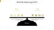 Designed Work Life Balance PPT 2019 Presentation Slide