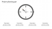 Project Planning Clock Diagram PPT Template and Google Slide
