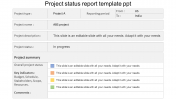 Concise Project Status Report PPT Template & Google Slides