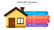 Amazing House PPT Template And Google Slides With 4 Nodes