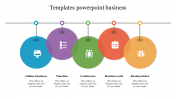 Simple Templates PowerPoint Business Presentation-Five Node