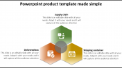 Creative PowerPoint Product Template Slide-Three Node