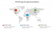 World Map For PPT Presentation - Weather Report