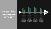 Editable Bar chart Investor Pitch PPT Template - Four Nodes