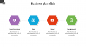 Hexagonal Multicolor Business Plan Slide Template