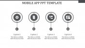 Amazing Mobile App PPT Template In Grey Color Slide