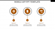 Amazing Mobile App PPT Template In Red Color Slide