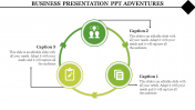 Awesome Business Presentation PPT Template with Three Nodes