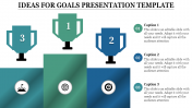 Awe-Inspiring Goals Presentation Template with Three Nodes