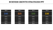 Business Growth Strategies PPT Template with Four Nodes