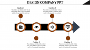 Best Company Presentation Design Slide with Four Nodes
