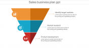 Triangle Shaped Sales Business Plan PPT Template