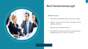 Portfolio Best Businessman PPT Template Presentation