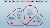 Four Node Education PPT Templates Presentation