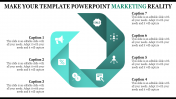 Editable Marketing PowerPoint Template with Six Nodes