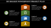 Project Plan PowerPoint Template with Dark Background
