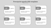 Interesting PowerPoint Agenda Slide Templates 6-Node