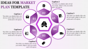 Market plan template with circle and hexagone shapes	
