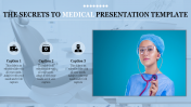 Attractive Doctor Medical Presentation Template With Blue Background