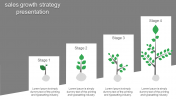 Sales Growth Strategy Presentation in tree design 