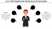 Risk PPT Template With Businessman Image Presentation