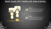 Dark background PPT template for school Presentation slides