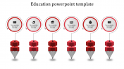 Effective Education PPT Templates With Six Nodes Slide