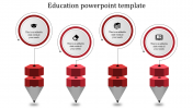 Affordable Education PPT Templates With Red Color Slide