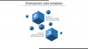 Creative PowerPoint Cube Template With Two Nodes Slide
