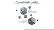 Our Predesigned PowerPoint Cube Template In Grey Color